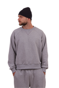 HEAVY CREWNECK - GREY MELANGE