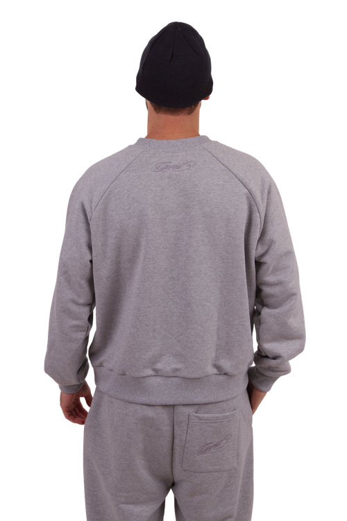 HEAVY CREWNECK - GREY MELANGE