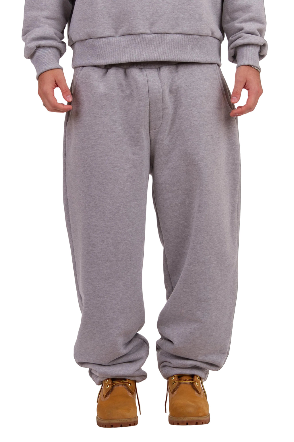 HEAVY SWEATPANTS - GREY MELANGE