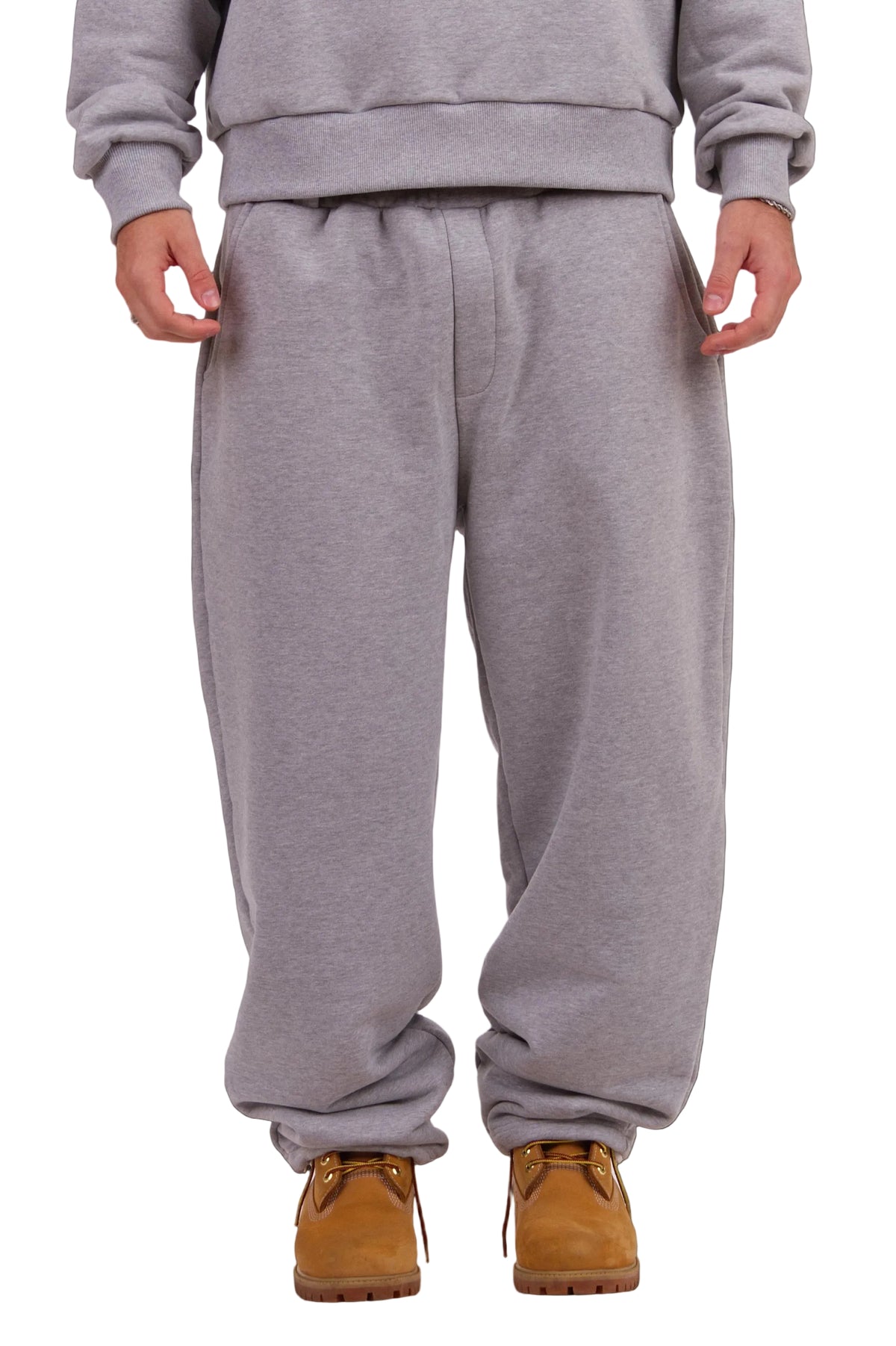 HEAVY SWEATPANTS - GREY MELANGE